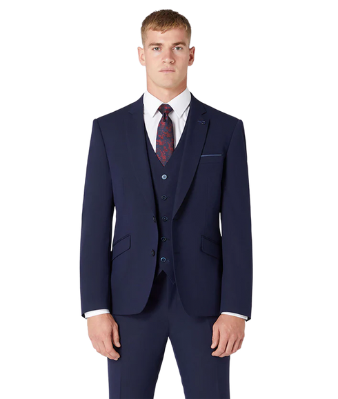 Palucci Tapered Fit Stretch Jacket - Navy