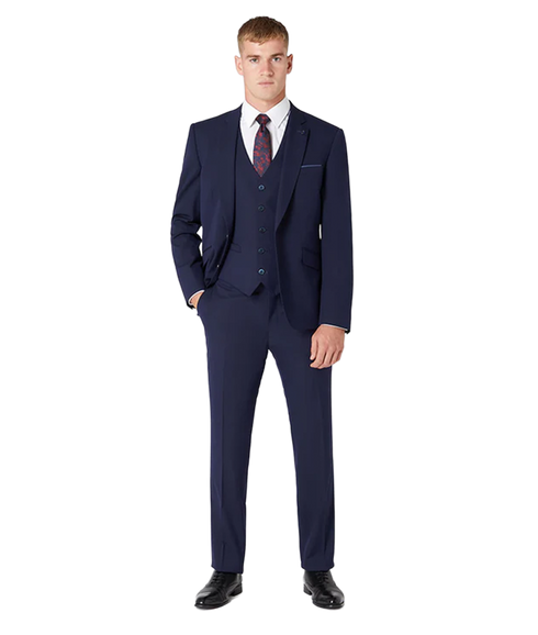 Palucci Tapered Fit Stretch Jacket - Navy