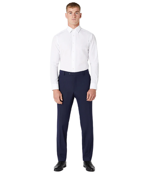 Palucci Tapered Leg Stretch Formal Trouser - Navy