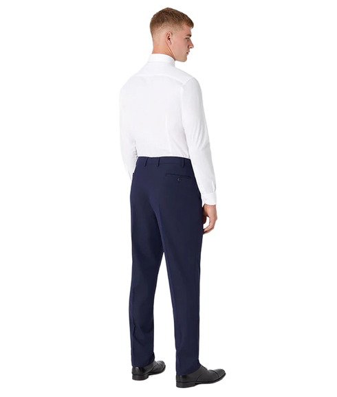 Palucci Tapered Leg Stretch Formal Trouser - Navy
