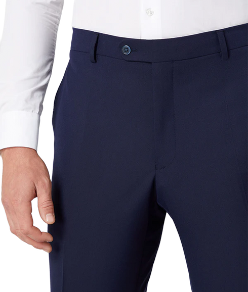 Palucci Tapered Leg Stretch Formal Trouser - Navy