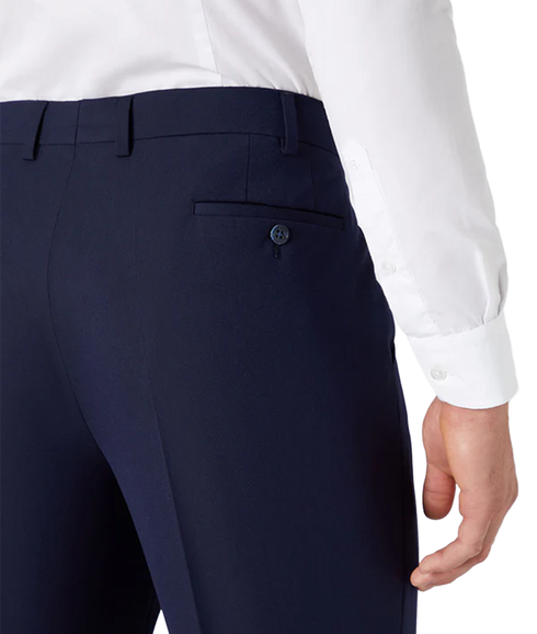 Palucci Tapered Leg Stretch Formal Trouser - Navy