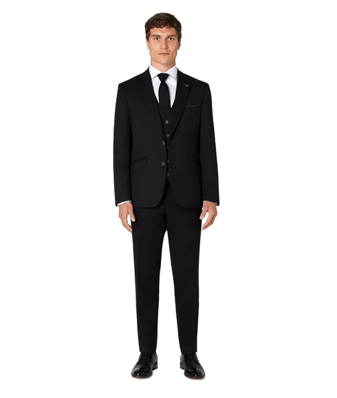 Palucci Tapered Fit Wool-Blend Jacket - Black