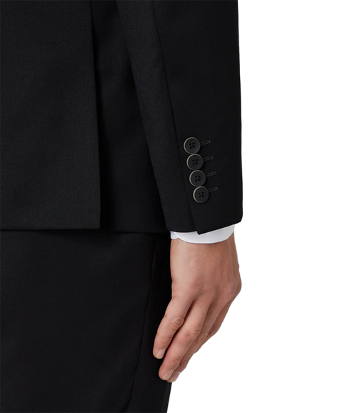 Palucci Tapered Fit Wool-Blend Jacket - Black