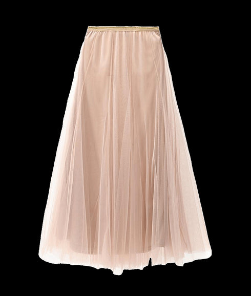 Tulle Layer Skirt - Beige