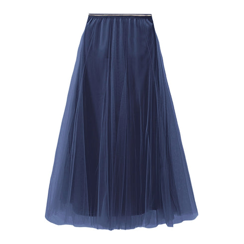 Tulle Layer Skirt - True Navy