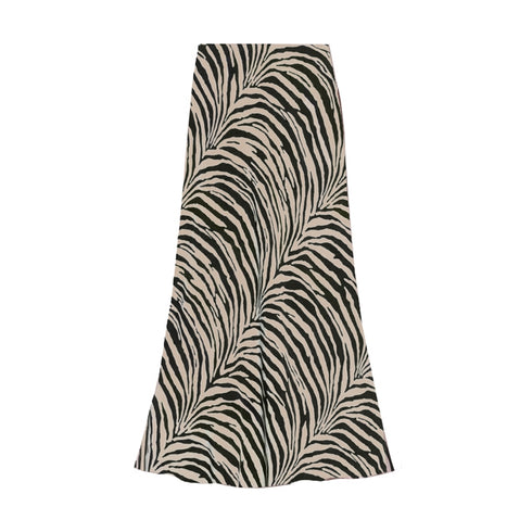 Satin Slip Skirt - Zebra Print
