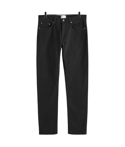 Slim Fit Soft Twill Jeans - Black
