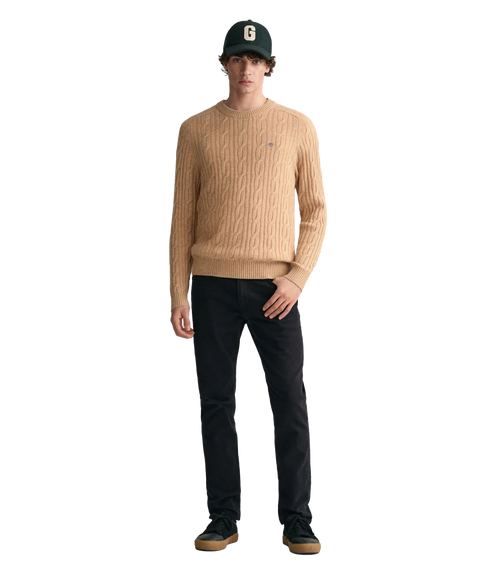 Slim Fit Soft Twill Jeans - Black