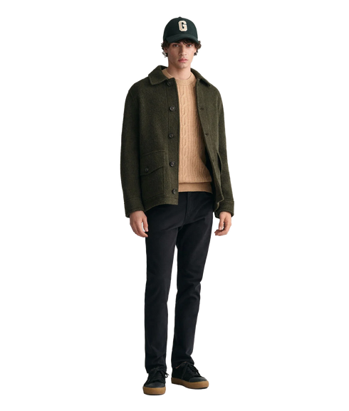 Slim Fit Soft Twill Jeans - Black