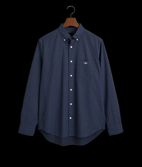 Regular Fit Micro Print Shirt - Blue