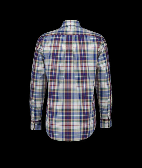 Regular Fit Tartan Checked Poplin Shirt - Multi