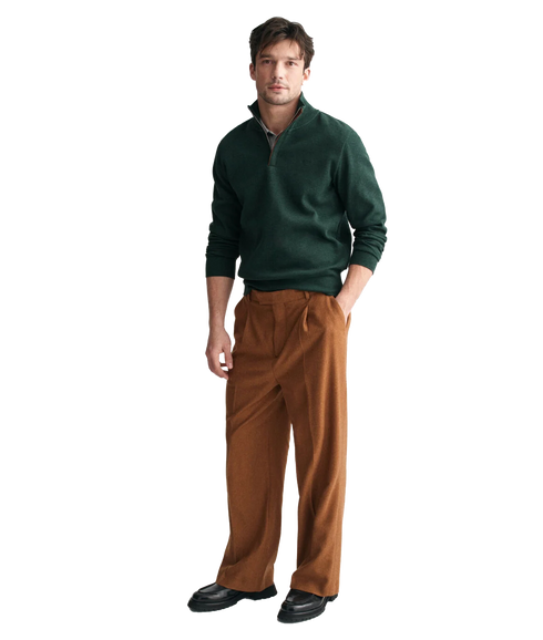 Sacker Rib Half-Zip Sweatshirt - Green