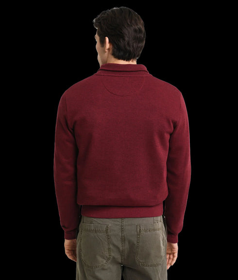 Sacker Rib Half-Zip Sweatshirt - Red