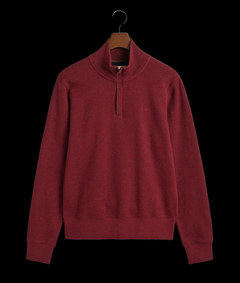 Sacker Rib Half-Zip Sweatshirt - Red