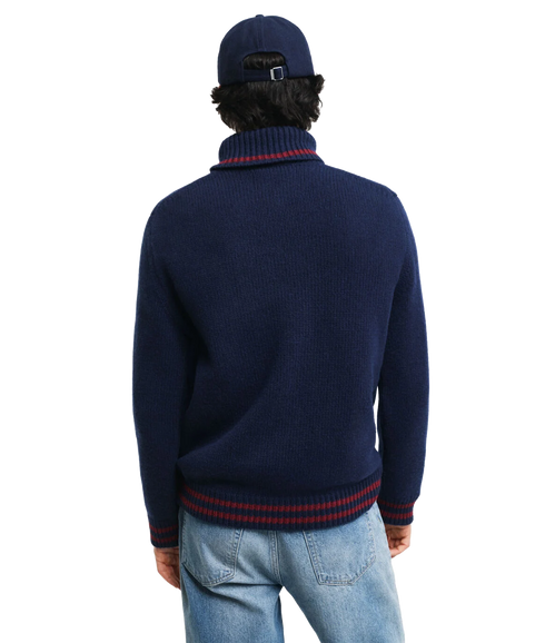 Seasonal G Turtleneck Sweater - Navy