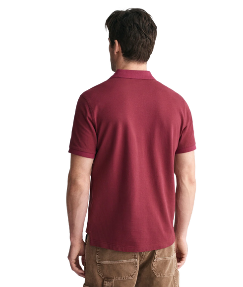 Regular Fit Shield Pique Polo Shirt - Red