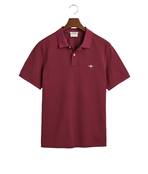 Regular Fit Shield Pique Polo Shirt - Red