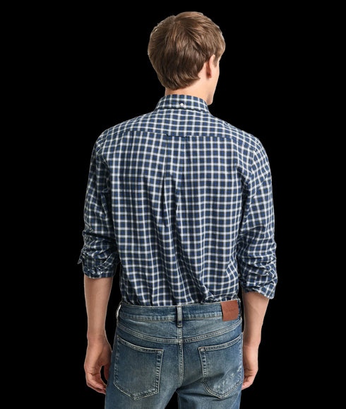 Reg Classic Poplin Tartan Shirt - Blue