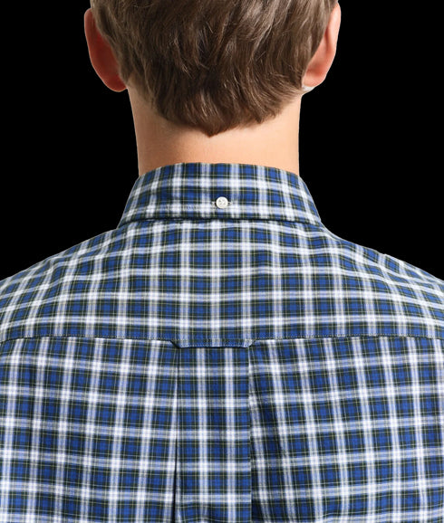 Reg Classic Poplin Tartan Shirt - Blue