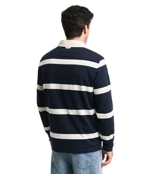 Yarn Dyed Striped Heavy Rugger - Navy