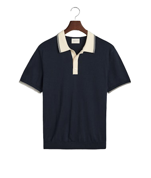 Modal Blend Short Sleeve Polo - Evening Blue
