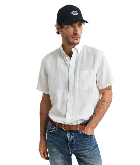 Linen Short Sleeve Shirt - White