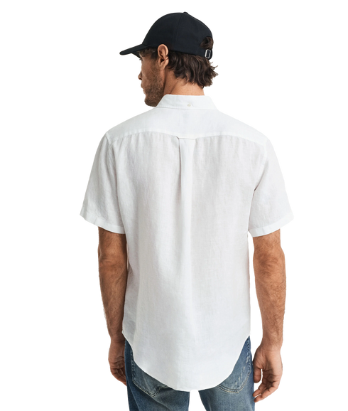 Linen Short Sleeve Shirt - White