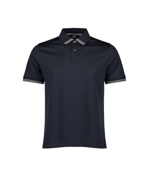 Clare Tipped Polo - Navy
