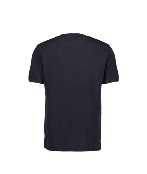 Woodmason Waffle Texture T-shirt - Navy