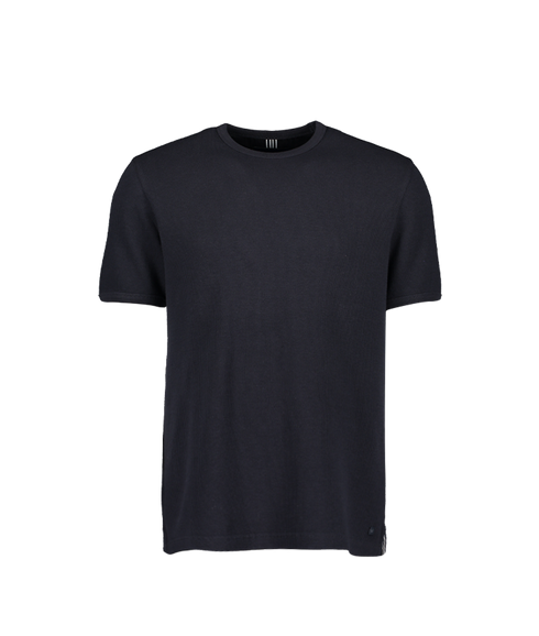 Woodmason Waffle Texture T-shirt - Navy