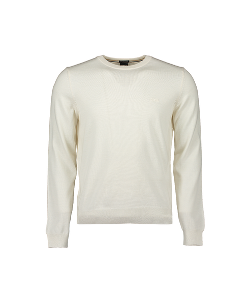 Logo Embroidered Sweater - Open White