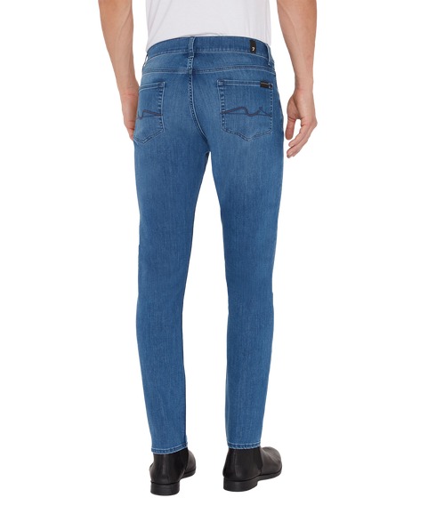Slimmy Tapered Luxe Performance Jeans - Mid Blue