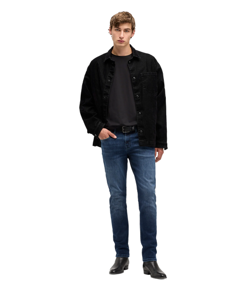 Slimmy Tapered Luxe Performance Jeans - Dark Blue