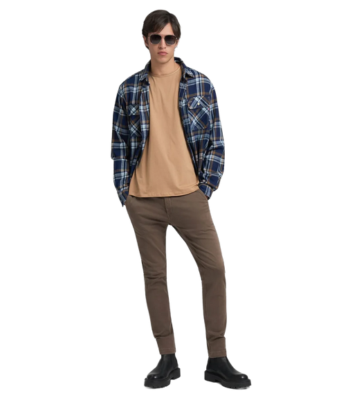 Zeumar Slim-Fit Chino Jeans - Brown