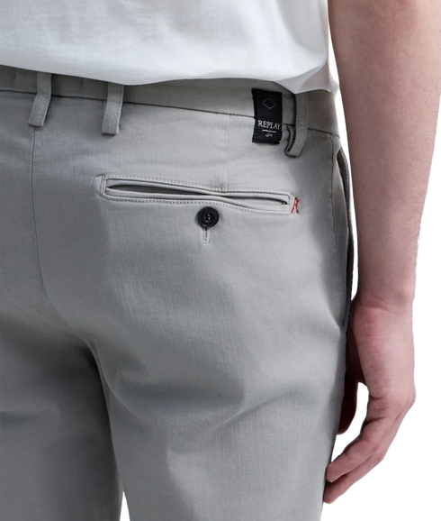 Zeumar Slim Fit Trousers - Light Grey
