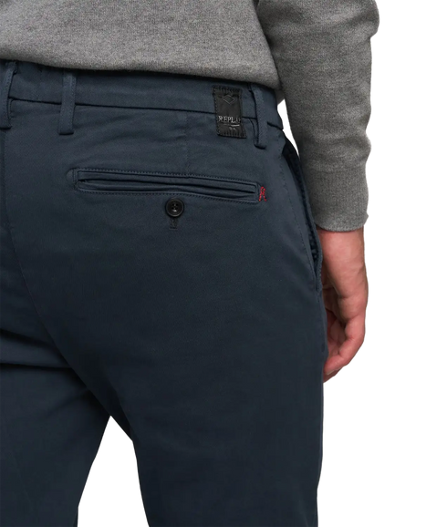 Zeumar Slim-Fit Chino Jeans - Blue