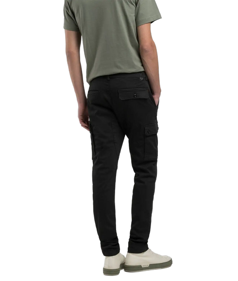 Jaan Slim-Fit Cargo Jeans - Black