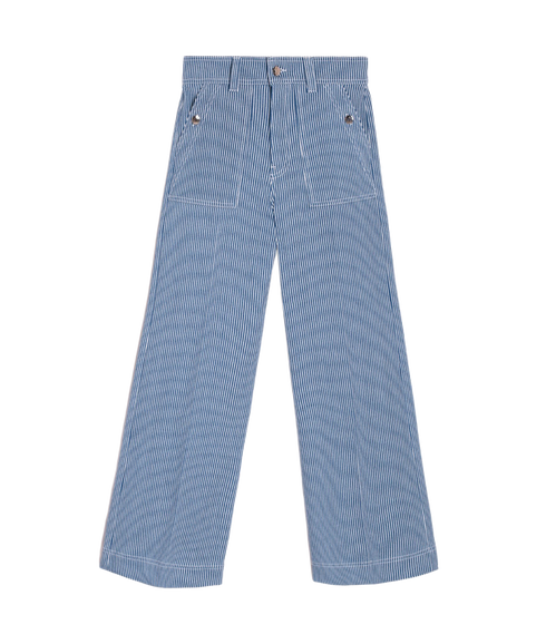 Noa Trousers - Denim Rayas