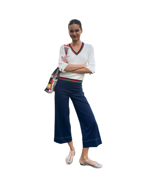 Bettina Trousers - Punto Roma Navy