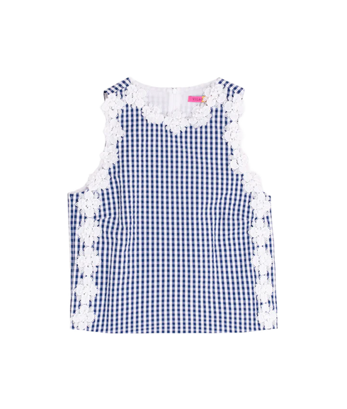 Gingham Top - Blue