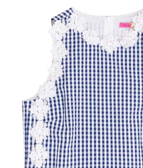 Gingham Top - Blue