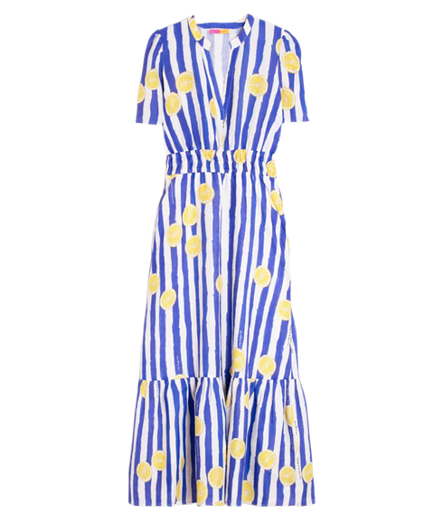 Stripe Lemon Dress - Blue
