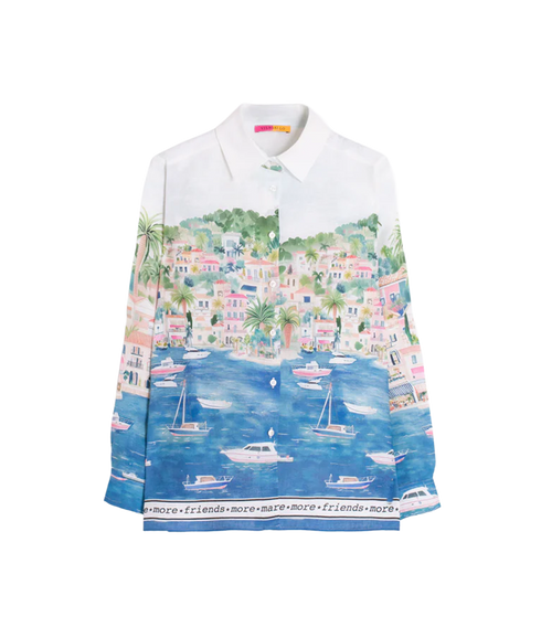 Puerto Banus Print Shirt - Blue
