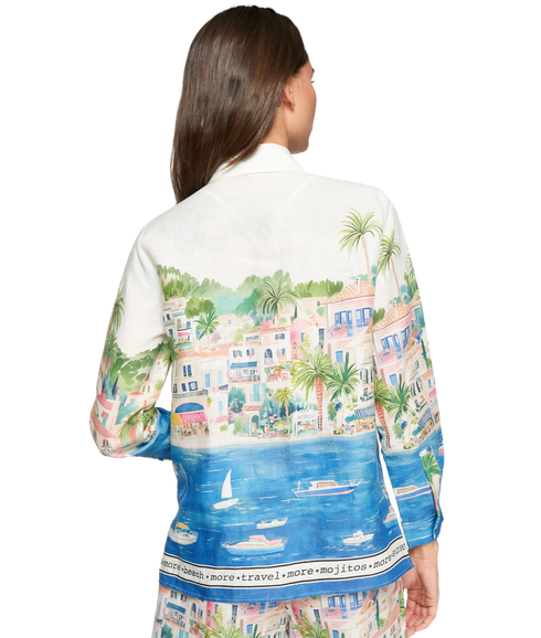 Puerto Banus Print Shirt - Blue