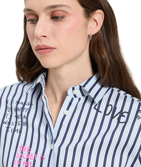 Striped Shirt - Navy/White