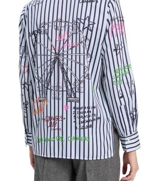 Striped Shirt - Navy/White