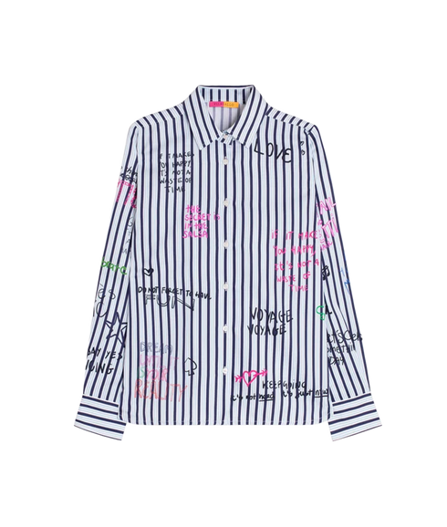 Striped Shirt - Navy/White