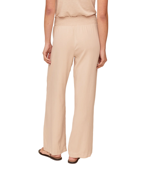 Smocked Waist Wide Leg - Linen Sand