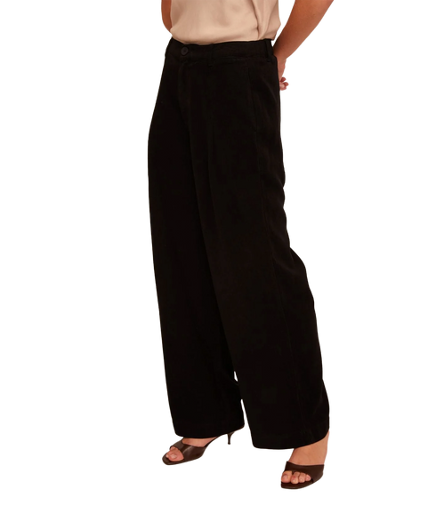 Elongated Tuck Pant - Black